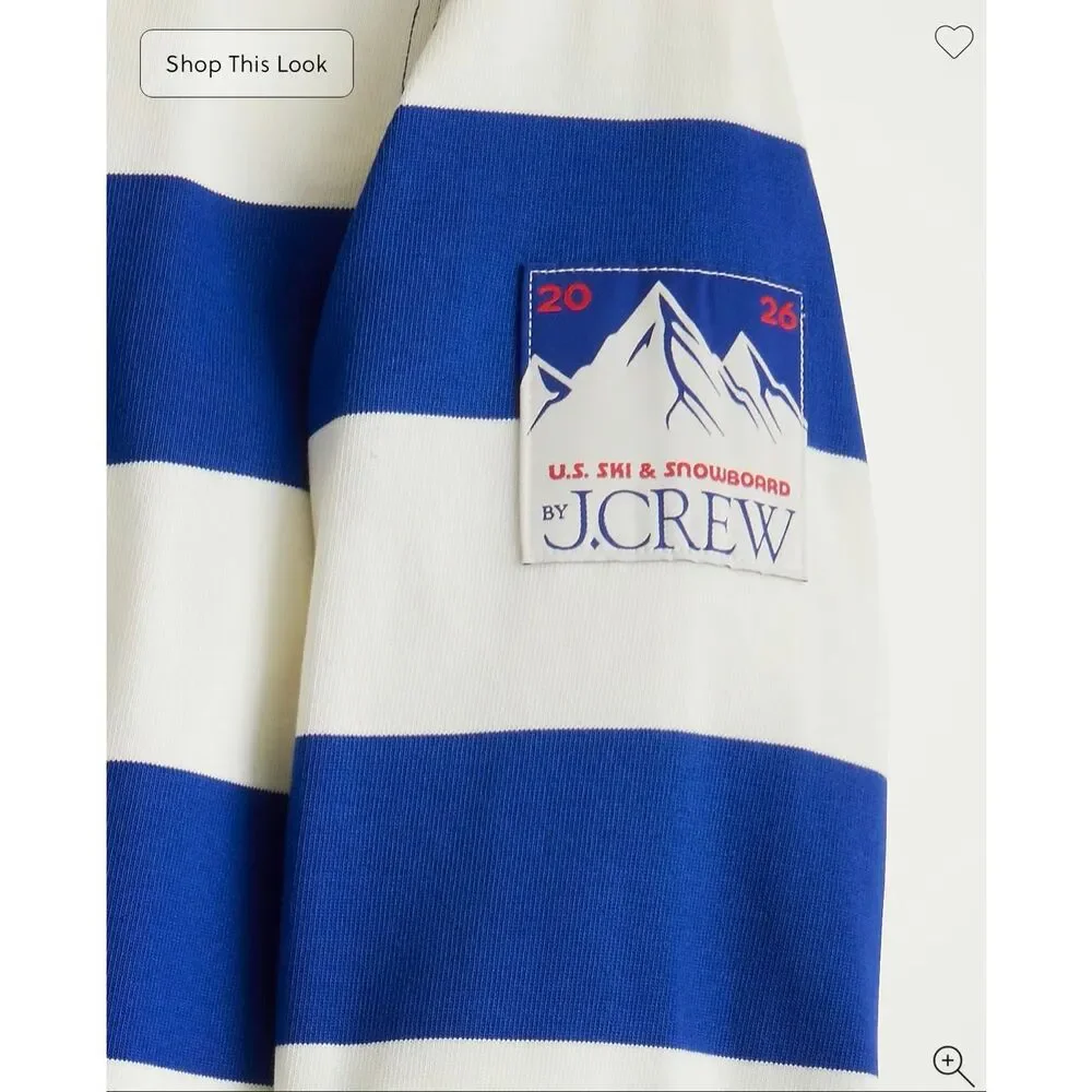 J. Crew U.S. Ski & Snowboard by J.Crew rugby shirt in stripe NWT size Medium